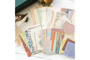 1Pack 60 Sheets Vintage Decorative Paper Set For Junk Journal,Scrapbooking Craft Paper With Floral And Retro Patterns
