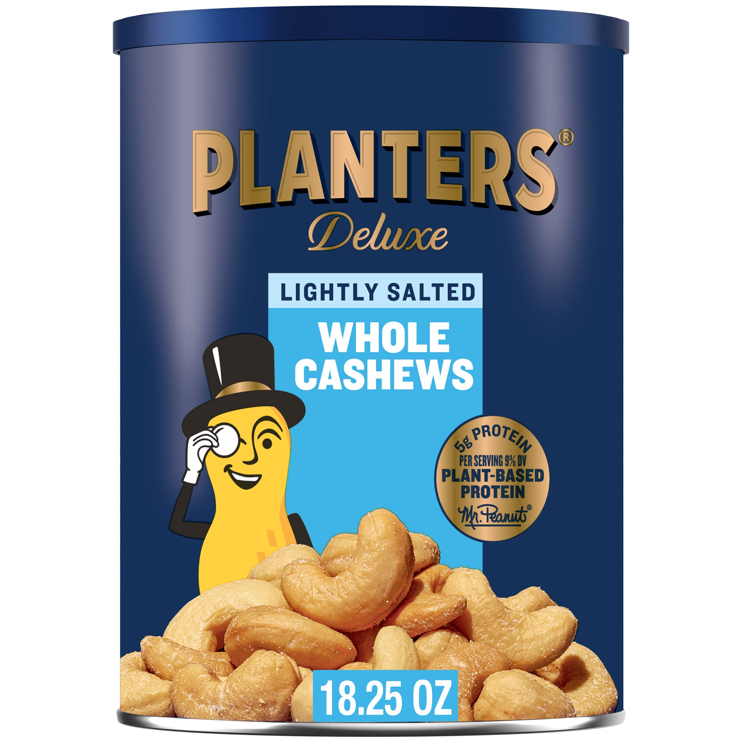 Planters Lightly Salted Deluxe Whole Cashews (1lb 2.25oz Canister