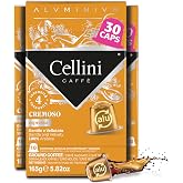 Cellini Caff&egrave; Cremoso Aluminum Nespresso Pods, 30 Count, Medium Roast Coffee Capsules, 100% Nespresso Original Machine Compatible
