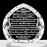 80th Birthday gifts for Women Men - Crystal Heart Gifts Personalized 1966 80 Year Old Present For Her Him - Happy 80th Birthday Ideas For Mom Dad Unique