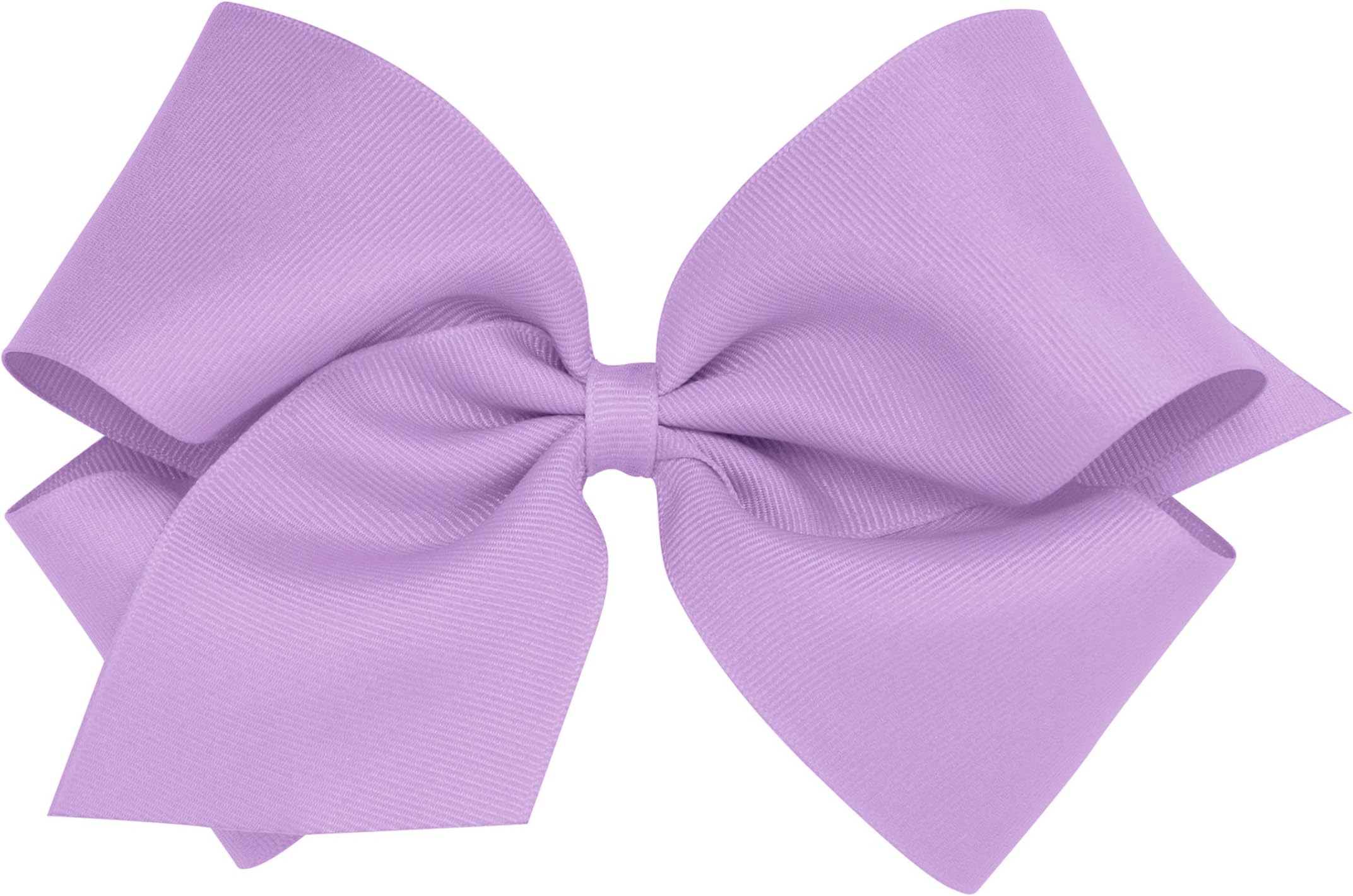 Wee Ones Girl's King Grosgrain Hair Bow on No Slip Clip