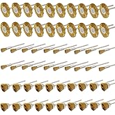 Yasumai 60PC Brass Wire Wheel Brushes Set Kit Accessories for Rotary Tools