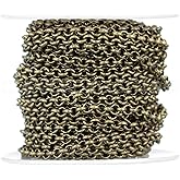 CleverDelights Bulk Rolo Chain - 1/8" Link - 25 Feet - Antique Bronze Color