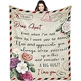 GWLCGFY Aunt Gifts Blanket, Best Aunt Ever Gifts, for Aunts from Niece/Nephew, 60"x50" Throw Blanket