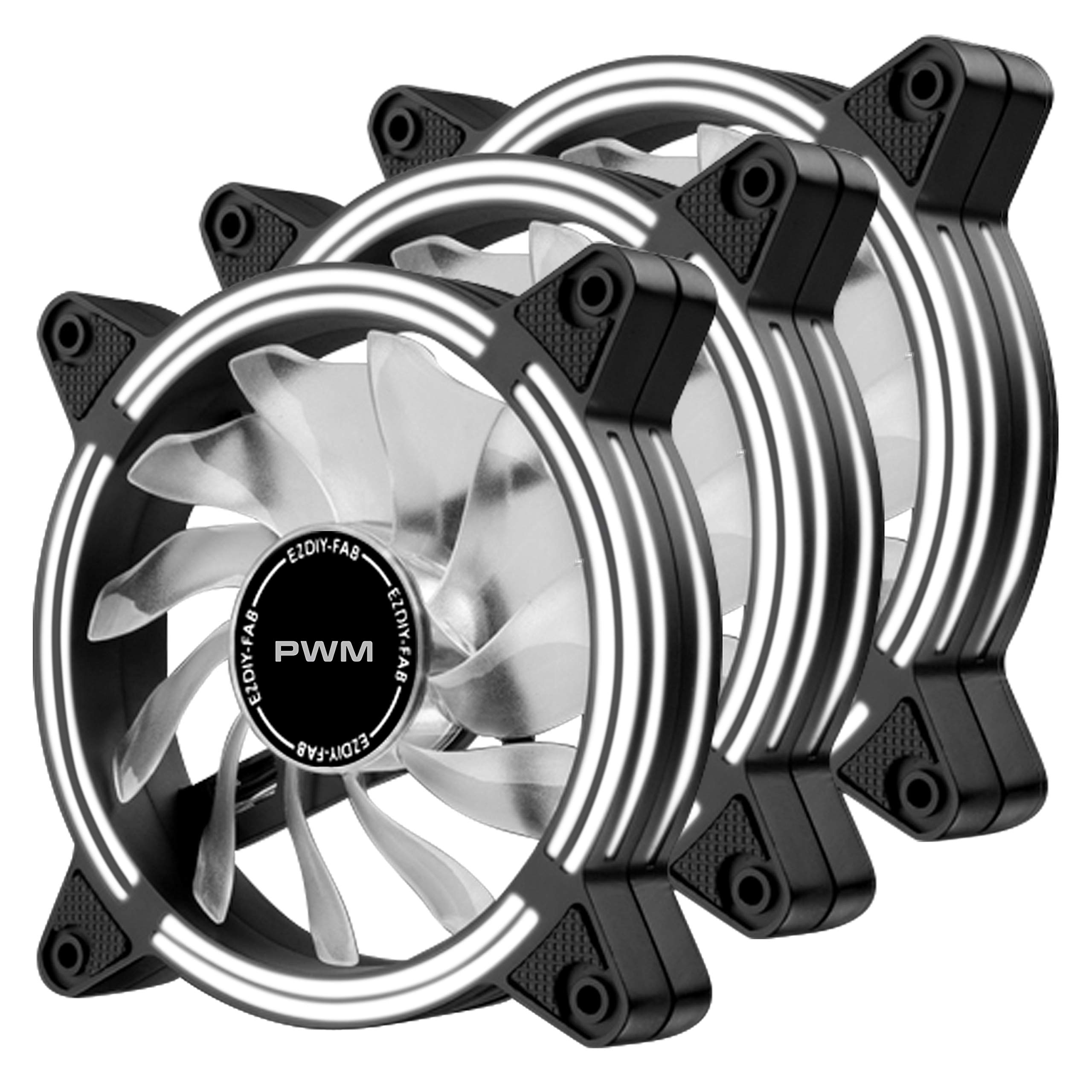 Mua Ezdiy Fab 1mm Pwm 高風量静音デュアルフレーム白色ledケースファン Pcケースファン Cpuクーラー およびラジエータ用 3本1セット 3個白い 4ピン Tren Amazon Nhật Chinh Hang 21 Fado