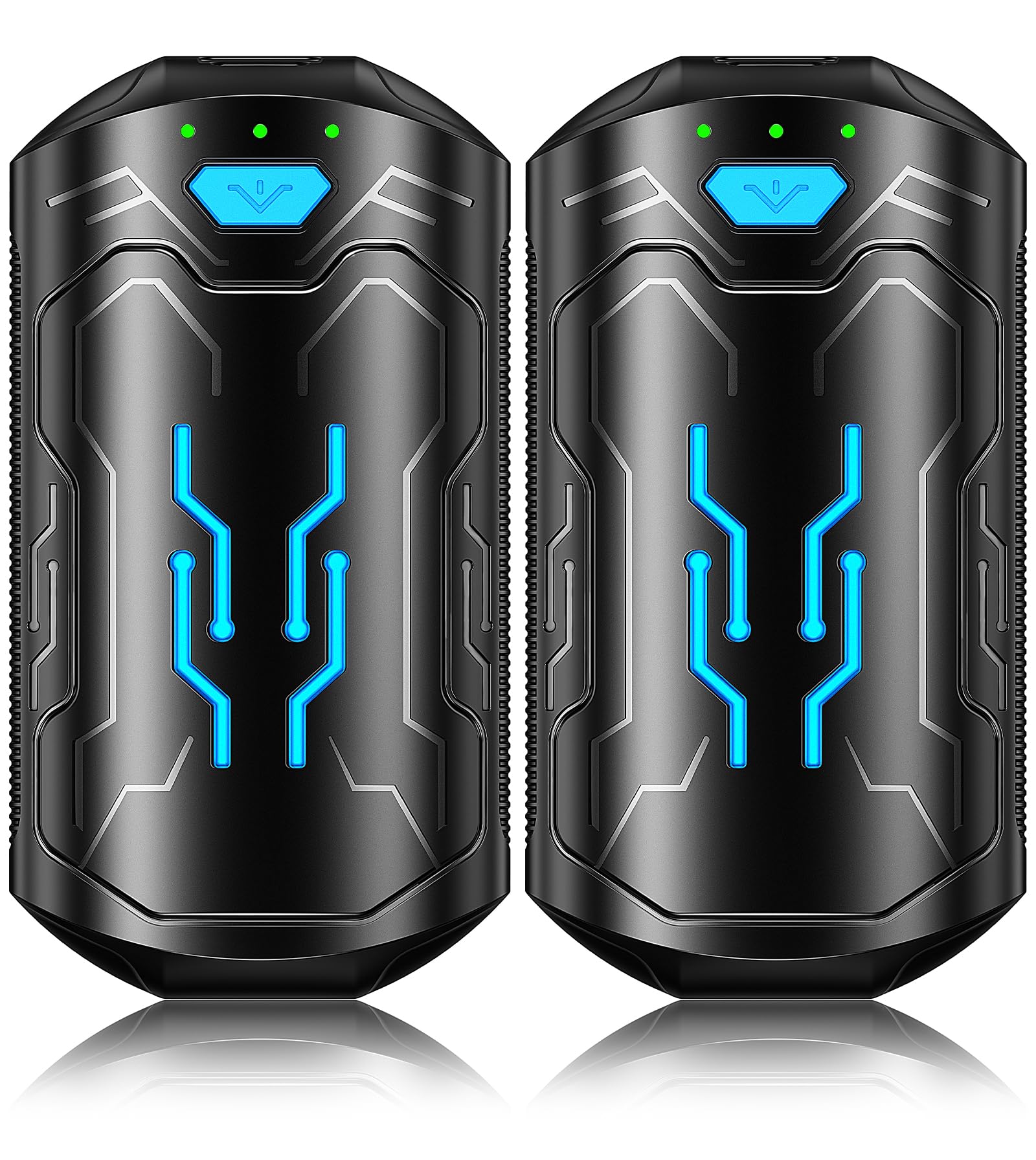 Hand Warmers Rechargeable 2-Pack, 6000mAh 2 in 1 Portable Hand Warmer, 3 Heating Modes USB Electric Split Rechargeable Pocket Heater Suitable for Outdoor Sports, Camping, Warm Gifts