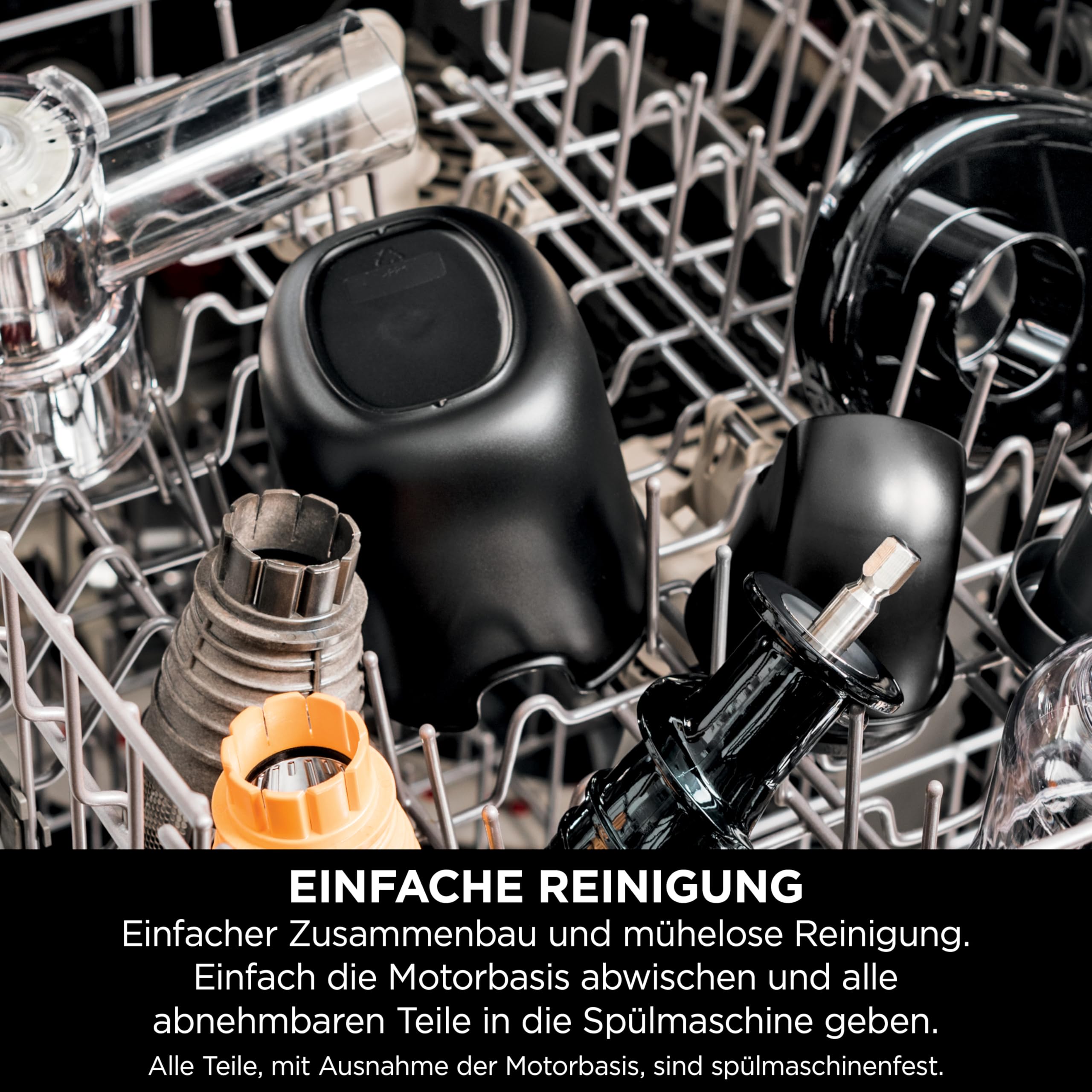 Ninja Kaltpresse-Entsafter Gemüse und Obst mit 700-ml-Becher & 1,1-L-Fruchtfleischbehälter, für frische Säfte, Drinks & Wellness-Shots, kompakt, spülmaschinenfest & abnehmbare Teile, Grau JC151EU 8