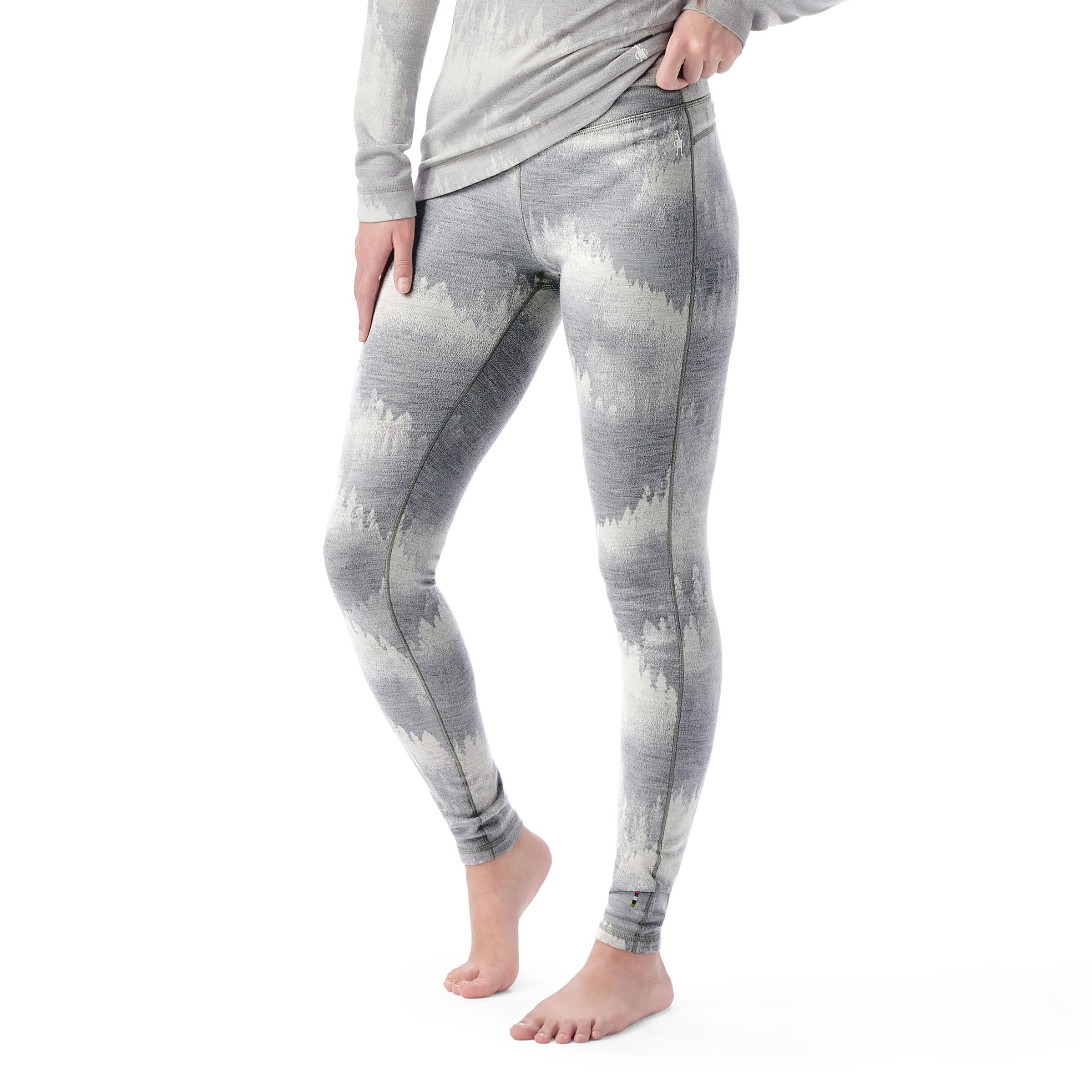 SmartWool Women's Classic Thermal Merino Base Layer Bottom Light Gray Foggy Pines Large 31 Image