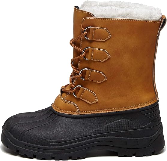 mens snow boots no laces