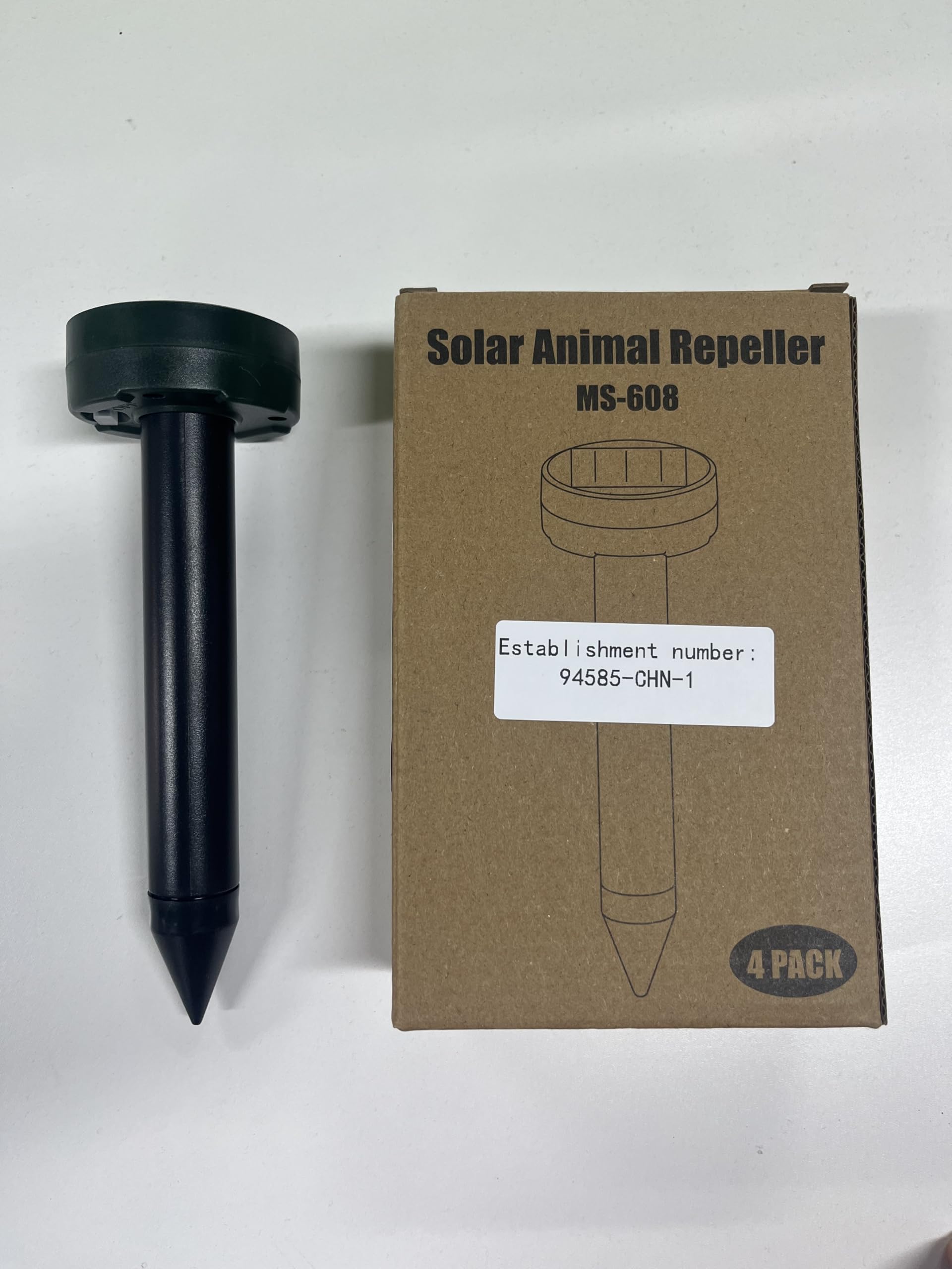 Photo 1 of 2025 Upgraded Solar Mole Repellent Stakes, Outdoor Waterproof Ultrasonic Animal Repeller Groundhog Repellent Sonic Burrowing Mole Deterrent Spikes(4 Pack)