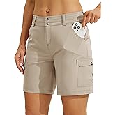 Willit Women's Golf Hiking Shorts Cargo Quick Dry Athletic Shorts Casual Summer Shorts with Pockets 7"