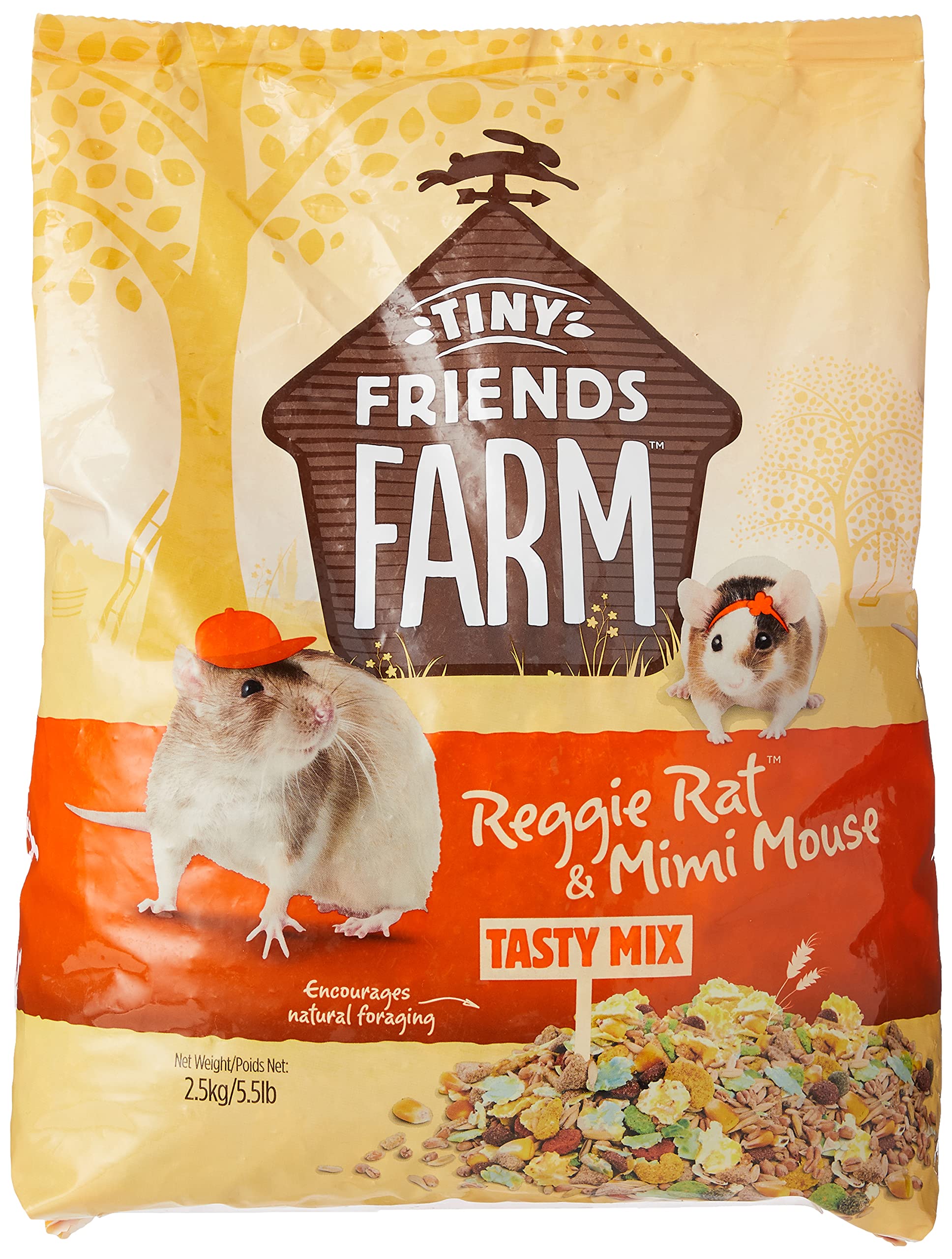 Supreme Petfoods Tiny Friends Farm Reggie Rat and Mimi Mouse Tasty Mix 2.5kg