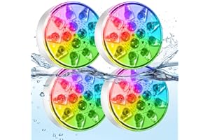 afzdby Upgraded Rechargeable Submersible LED Pool Lights with Remote,IP68 Waterproof Floating Pond Light,16 Colors Underwater Lights for Above Ground Pool,Hot Tub,Bath,Party,Vase Outdoor Decor