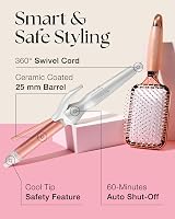 Lily England 25mm Hair Curling Wand Ceramic Curling Tongs Rose Gold 100-200°C view 3