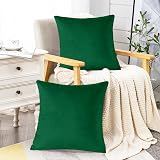 Yorkshire Bedding Velvet Cushion Covers 18x18 2 Pack Green view 2