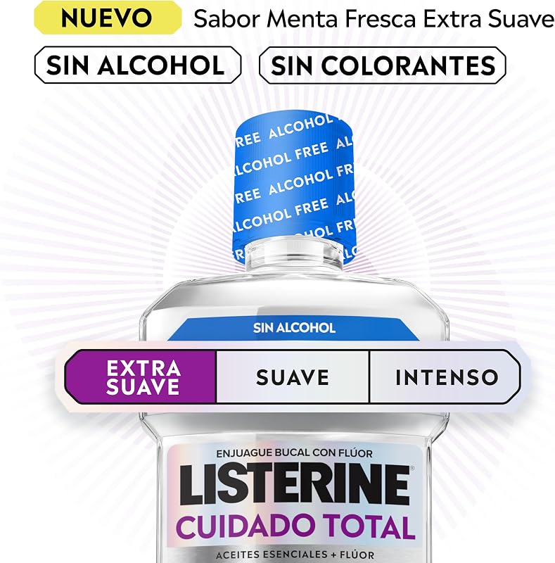 Cuidado Total Enjuague Bucal Sin Alcohol Sabor Extra Suave 500ml — foto 2 de 8