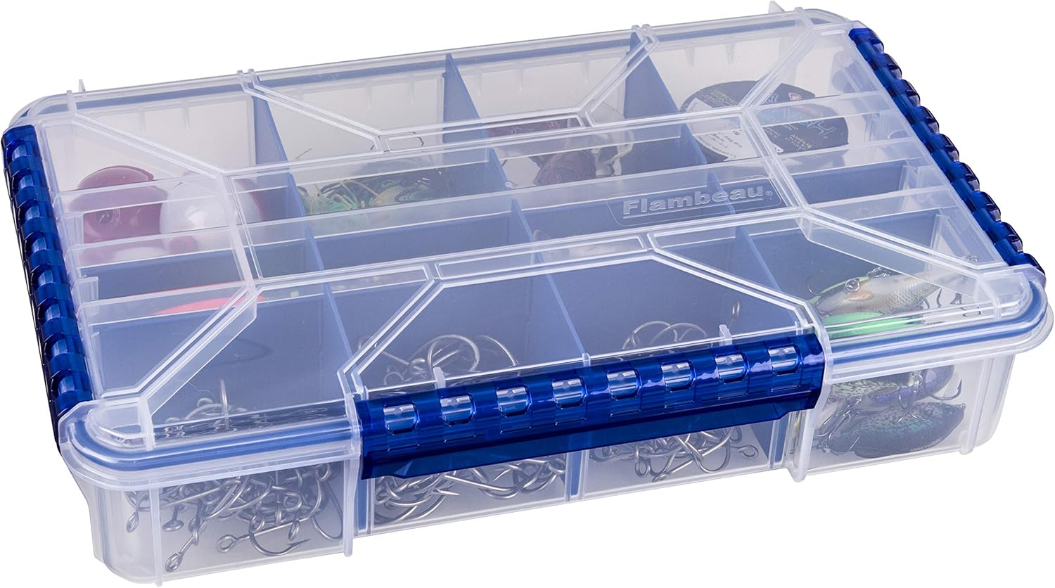 Flambeau Outdoors WP5012 Ultimate Waterproof Tuff Tainer - Double Deep - 16 Compartments (Includes (5) Zerust Dividers): Sports & Outdoors
