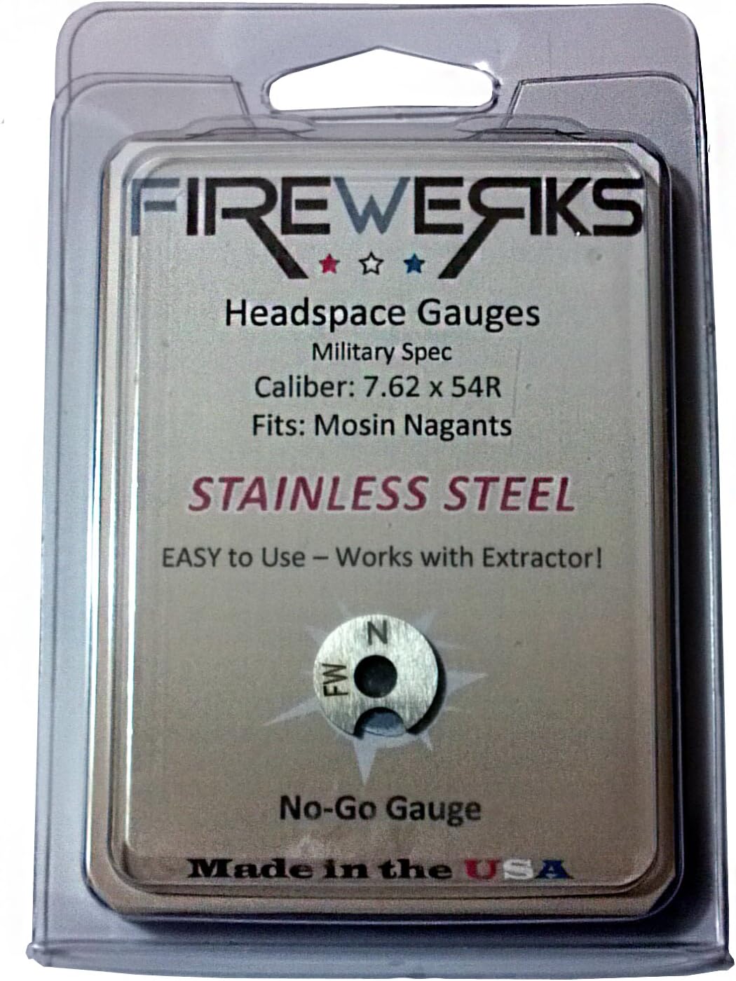 Mosin Nagant Headspace Gauge 7.62x54r Nogo Gauge by Firewerks
