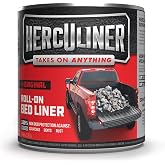 HERCULINER Roll-On Truck Bed Liner, 1 Gallon Can, Black, Textured, Suitable for All Truck Beds, 55-60 sq ft Coverage