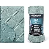 Brookstone Cooling Comfort Throw - Innovative Cooling Dual-Sided Throw - Oversized Cool Blanket for Hot Sleepers - Cooling Blankets for Sleeping - Nylon and Polyethylene Cooling Blanket - Green Milieu
