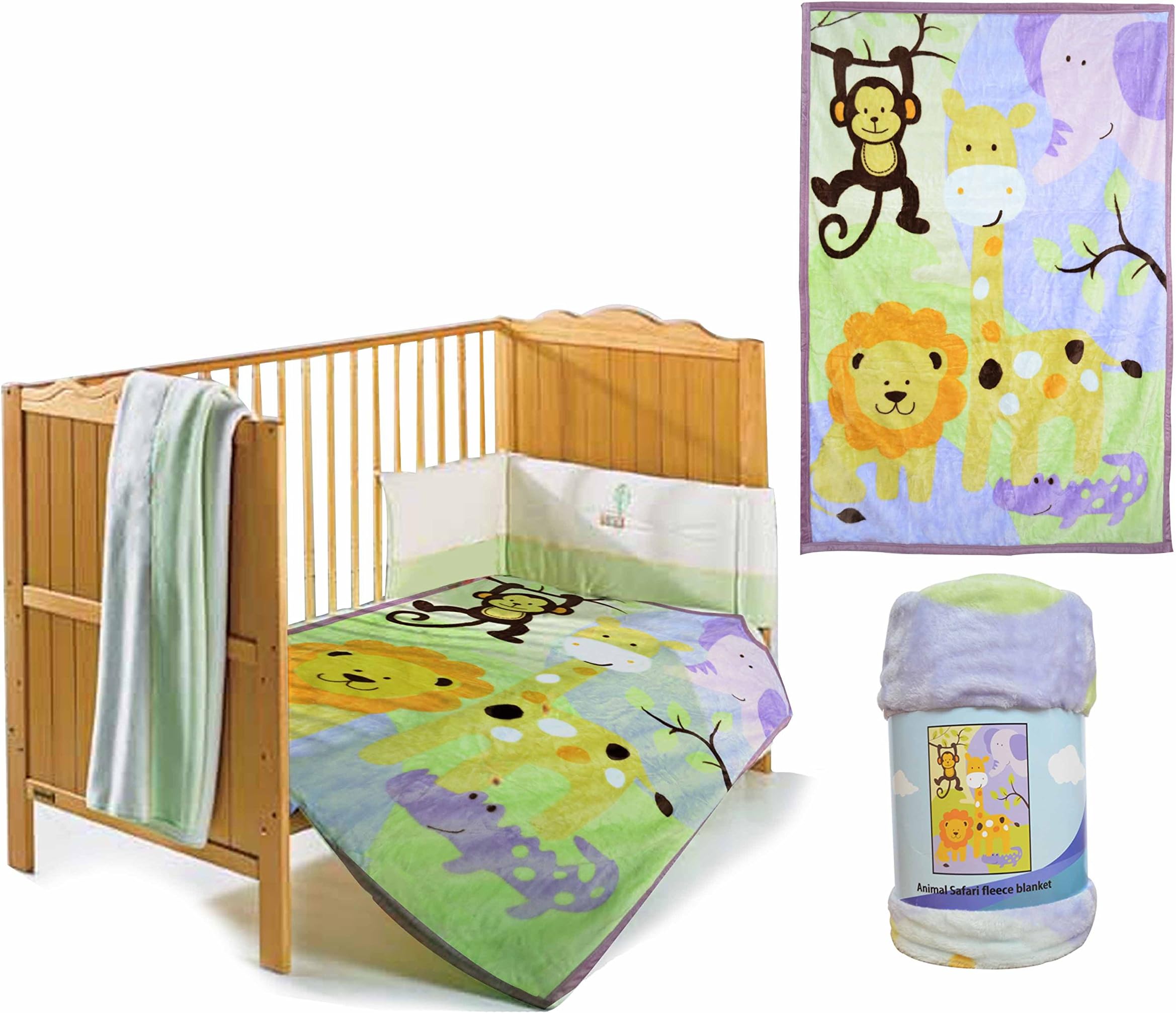 Todd Baby Animal Safari Soft Fleece Blanket Bed Throw Newborn Brand New Gift