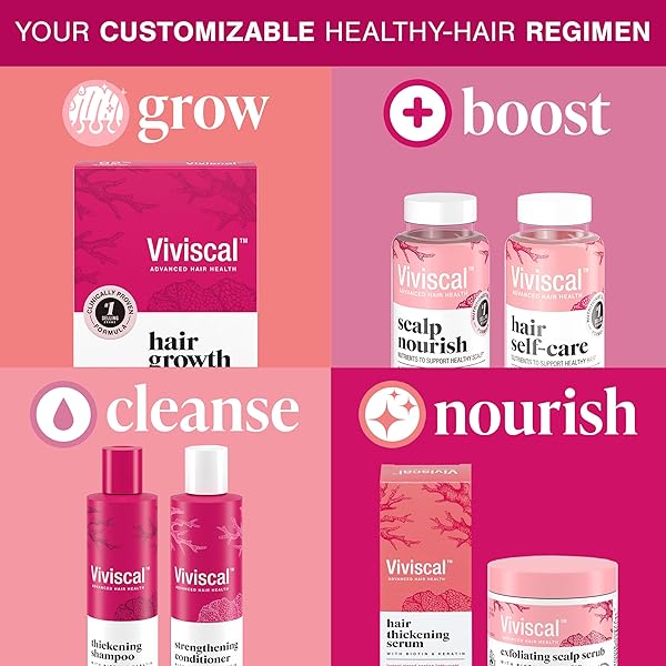 VIVISCAL THICKENING SHAMPOO, FORMULATED WITH BIOTIN AND KERATIN, FORTIFIED WITH MARINE COLLAGEN AND SEAWEED EXTRACT, STRENGTHENS AND REDUCES BREAKAGE, HEALTHIER LOOKING HAIR 250ML (8.45 FL. OZ.)