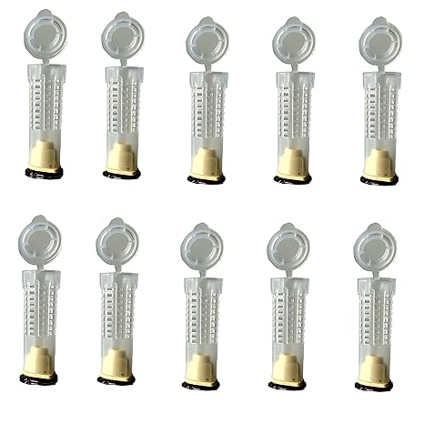 Hi-tech Natural Products (India) Food Grade Plastic Queen Catcher for Bee Keepers -Combo of 10