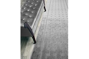 ORFA HOME Non Slip Washable Carpet Runner Rug with Rubber Backing, Custom Floor Mat for Kitchen Hallway Stairs Bedroom Bathroom Entry, Grey, Your Choice of Length, 26 Inch X 15 feet