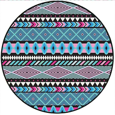 Amazon Com Short Plush Round Rugs Vector Vintage Ethnic