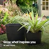 Whitefurze G0834BL 34cm Barrel Planter Black – 34 cm Diameter & Height view 5
