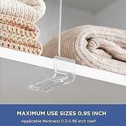 HBlife 8 Pack Clear Shelf Dividers, Vertical Purse
