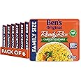 BEN'S ORIGINAL READY RICE Garden Vegetable Medley Flavored Rice, Family Size, 17.3 OZ Pouch (Pack of 6)