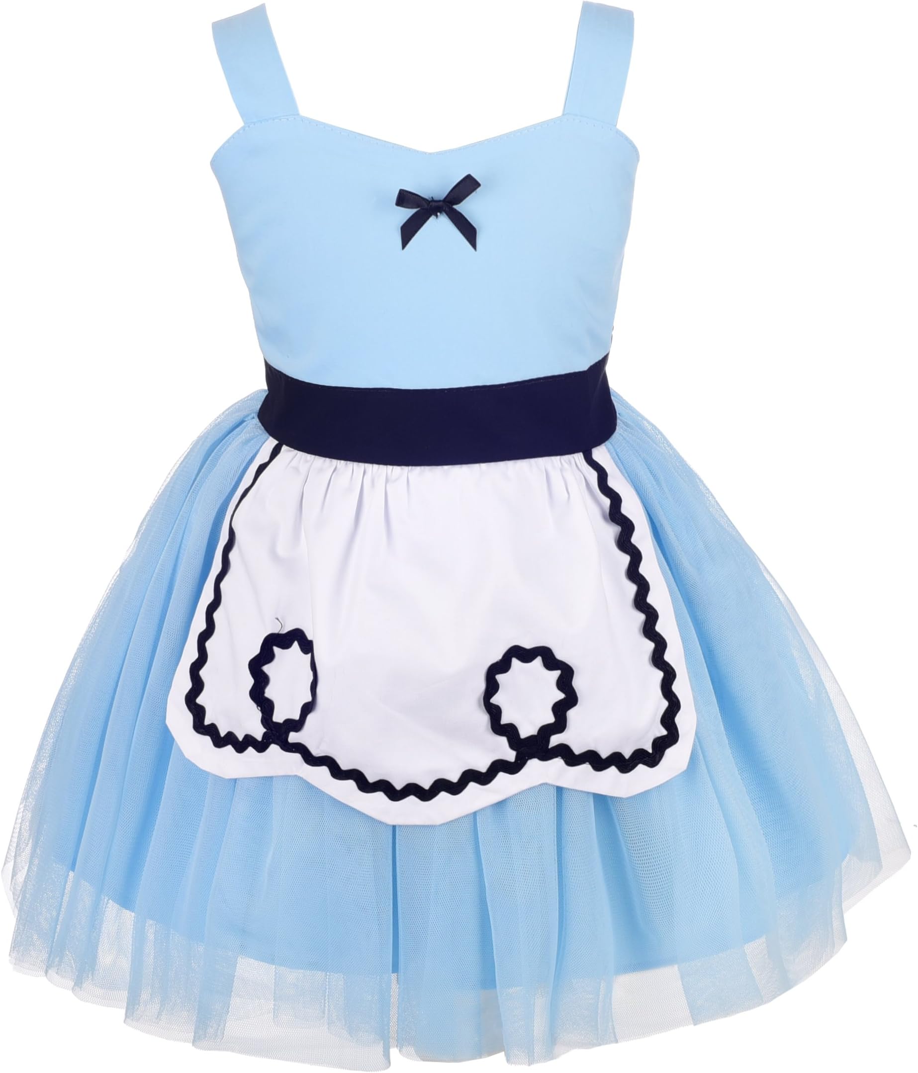 Dressy DaisyPrincess Costume with Hair Hoop for Baby Toddler Little Girls Fancy Wonderland Summer Tulle Dress Up, Blue