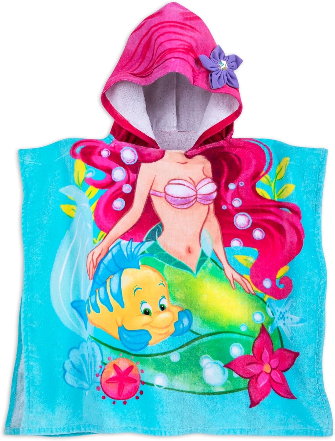 little mermaid hooded towel