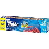 Ziploc Large Freezer Bags, Prevents Freezer Burn, Microwave & Freezer Safe, New Stay-Open Design, Stand-Up Bottom, BPA Free, 