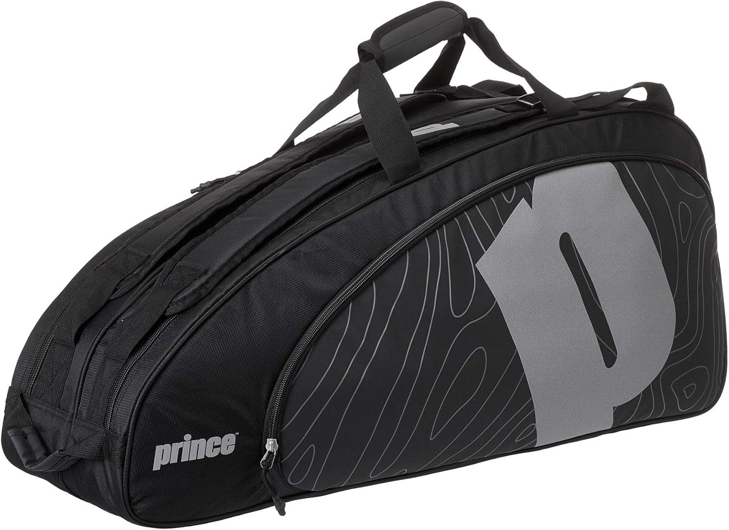 Prince Tour Reflective 6 Racquet Bag Black/Silver : Sports & Outdoors