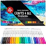 Fabric Markers Pens Permanent 24 Colors Fabric Paint Art Markers Set Child Safe & Non-Toxic. Graffiti Fine Tip Minimal Bleed 