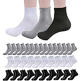 30 Pairs of Thin Crew Socks for Men & Women - Breathable Casual Socks in Bulk - Moisture-Wicking Socks Wholesale