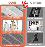 DIKER Magnetic Fly Screen Door 90 x 220cm White Easy Install No Gap view 5