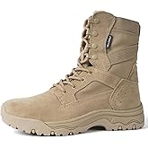 YELLOWOLF Women's Lightweight Tactical Work Boots Military Combat Motorcycle Boots For Women 8 Inch Army Desert Boots