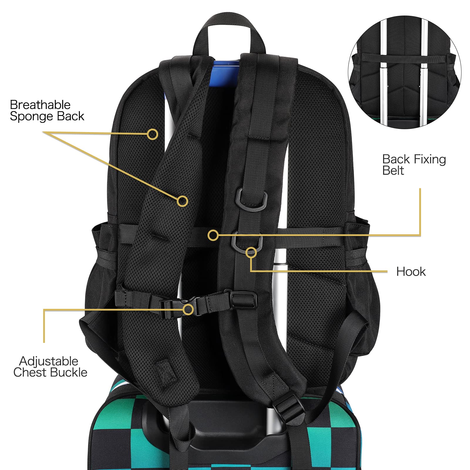 STEAMEDBUN Ita Bag Backpack with insert Pin Display Backpack for School Cosplay