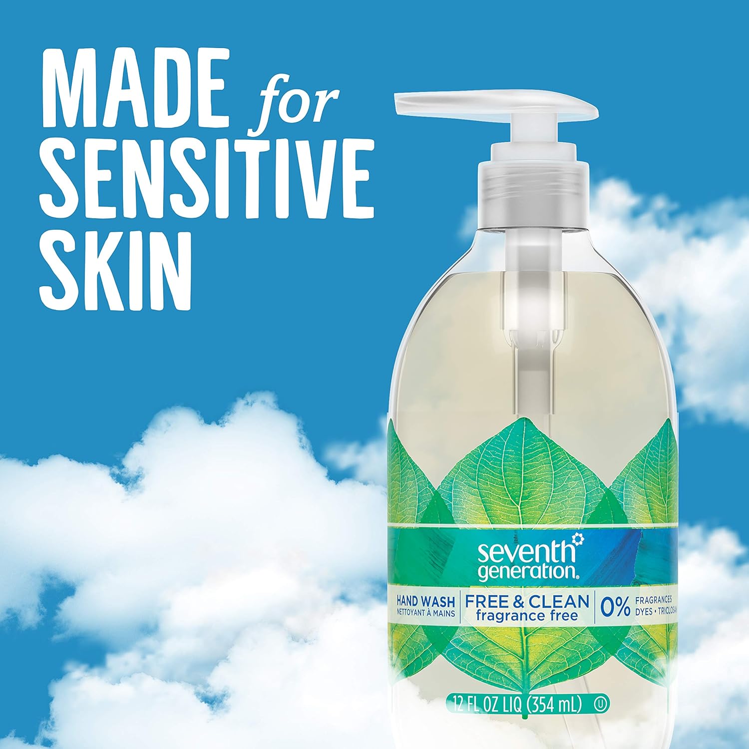 Seventh Generation Hand Wash Soap, Free & Clean Unscented, 12 oz, Pack of 8 (Packaging May Vary ): Health & Personal Care