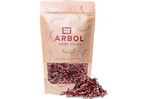 OLE RICO RICO RICO - Chile de Arbol 4 oz - Dried Whole Red Chili Peppers, Premium Dried Chiles, Spicy Hot Heat, Use in Mexican, Chinese and Thai Dishes, Packaged in Resealable Kraft Bag by RICO RICO