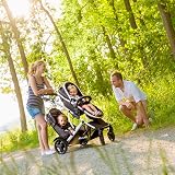 hauck Duett 2 Black Baby & Toddler Tandem Pushchair with Raincovers view 2