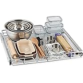 HOLDN’ STORAGE Pull Out Cabinet Organizer - Heavy Duty Steel with Smooth Slide-Out Drawers, Chrome Finish - 20" W x 17" D Basket, Fits 21.25" Cabinet Opening