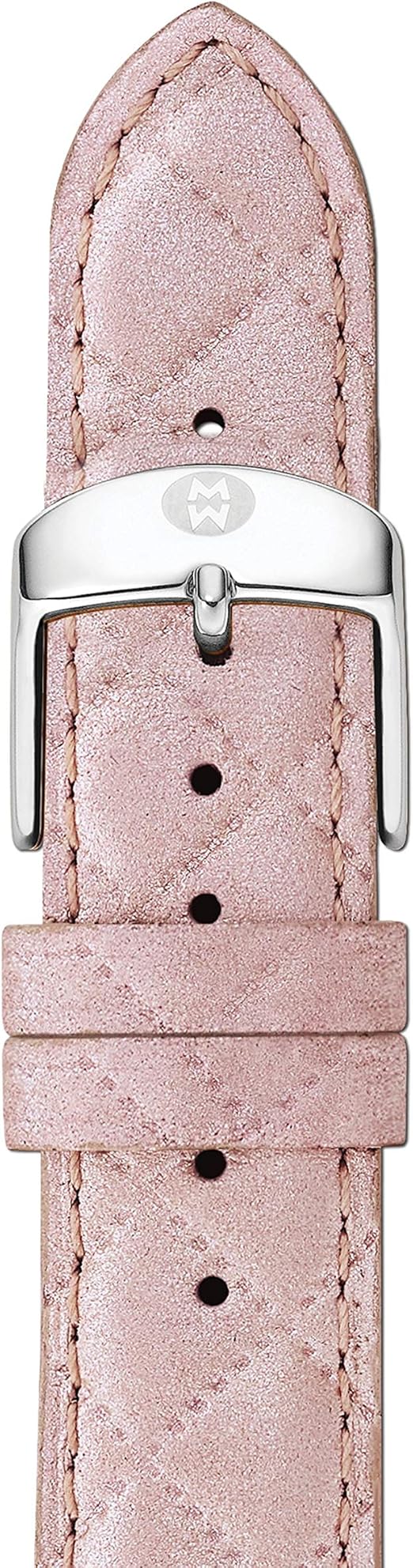MICHELE Women's 18mm Quilted Leather Watch Band Color Pearl Pink (MS18AA370748