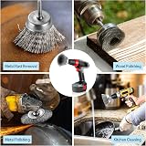 DazSpirit 9 Pcs Wire Brush Set for Drills 1/4 Inch Shank Cup Wheel End Brush view 7