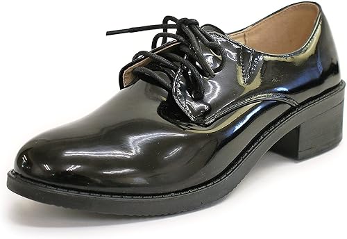 Amazon Antelope レースアップシューズ オックスフォード クロ エナメル フェイクレザー Antelope レースアップ