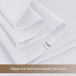 sancua White Tablecloths for 8 Foot Rectangle