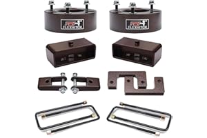 FLEXHITCH 3.5" Front + 3" Rear Full Leveling Lift kit Compatible with 2007-2024 Silverado 1500 Sierra 1500 2WD/4WD, 3.5"+3" Suspension Strut Spacers, Include Rear shock extensions
